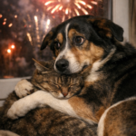 pas i mačka u strahu